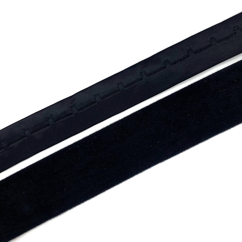 Застежка 2 крючка метражом черная