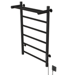 Полотенцесушитель MIXLINE VEGA  80х50 (таймер, 318Вт, 5 перекладин + ПОЛКА) электрический ЧЕРНЫЙ