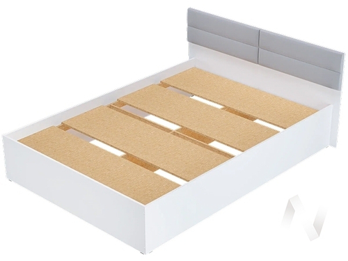 Кровать 1;4 Спальня Фьюжн (белый/белый)