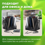 Лоток вертикальный для бумаг STAFF Basic 245х240х285 мм 3 отделения сетчатый сбор (3 штуки в упаковке)