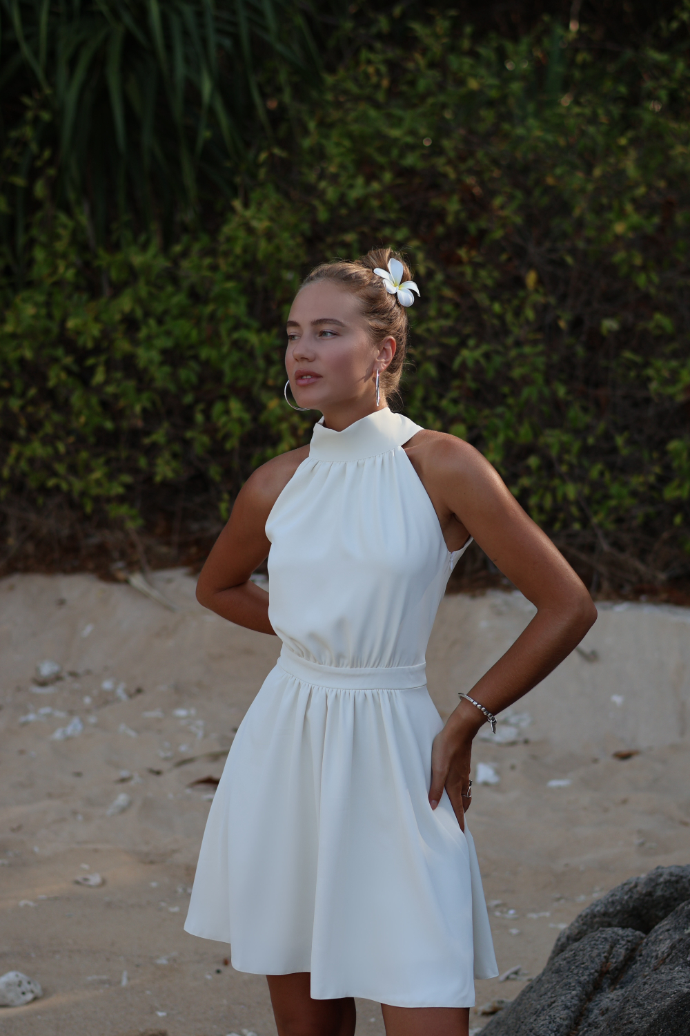 Платье Полли мини молочное