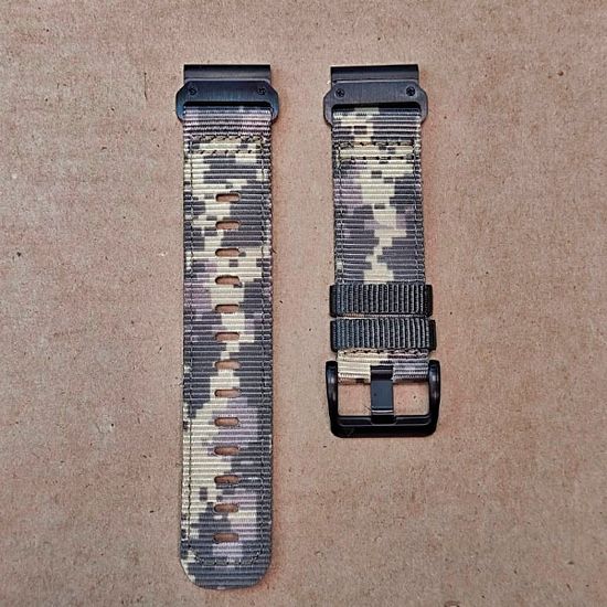 Ремешок тактический Tactix 22 мм. для Garmin Fenix 7 / 6 / 5, Forerunner 935 / 945 / 955, instinct, instinct 2, Epix Gen 2  нейлоновый быстросъемный на застежке