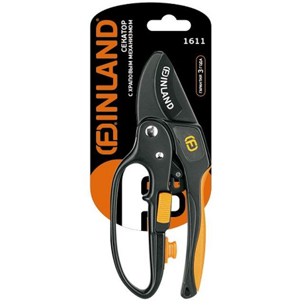 1611 Секатор профессиональный с храповым механизмом, FINLAND16