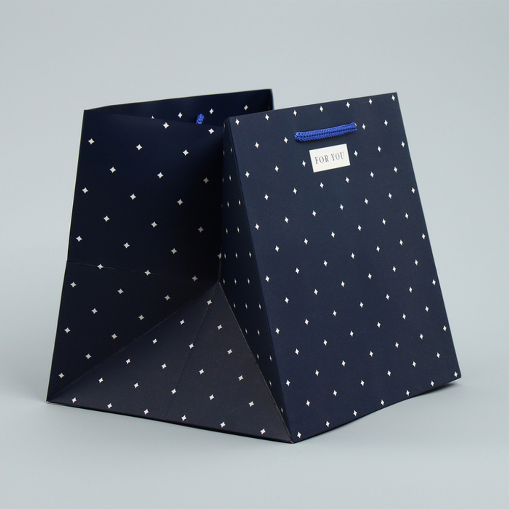 Пакет квадратный «For you», 20 × 20 × 20 см