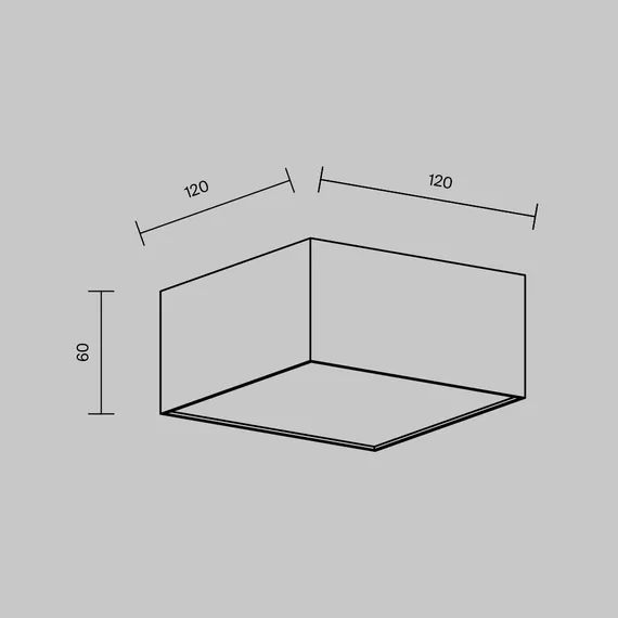 Потолочный светильник Зон / Zon 12 Вт 4000 К 120° Technical c032cl-12w4k-sq-w