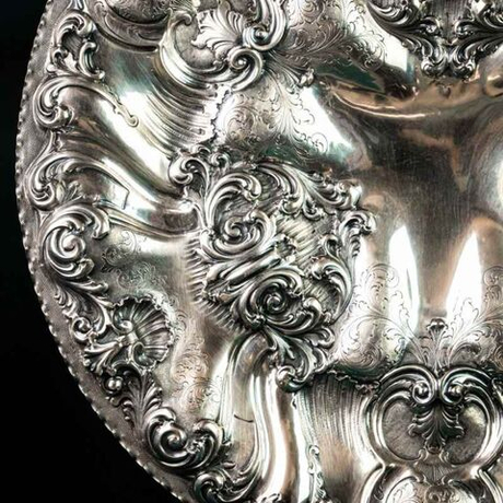 Винтаж: Серебряное винтажное блюдо