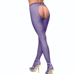 Колготки в мелкую сетку с открытыми ягодицами (Размер: S-M-L) (Цвет: фиолетовый)