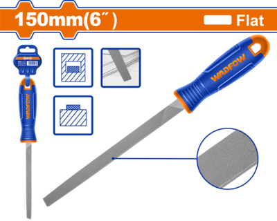 Напильник плоский 150 мм (10/60) WADFOW WFE7816