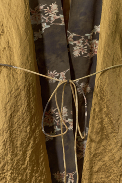 ZARA ДВУСТОРОННЕЕ КИМОНО С ПРИНТОМ, БРОНЗОВЫЙ