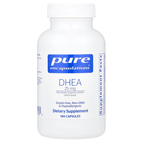 Pure Encapsulations, ДГЭА, 25 мг, 180 капсул