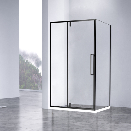 Душевой уголок Slim-N VSR-4SNP9010CLB, 1000*900, черный, стекло прозрачное