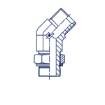 Штуцер FRG45 BSP 3/8" BSP 1/4"