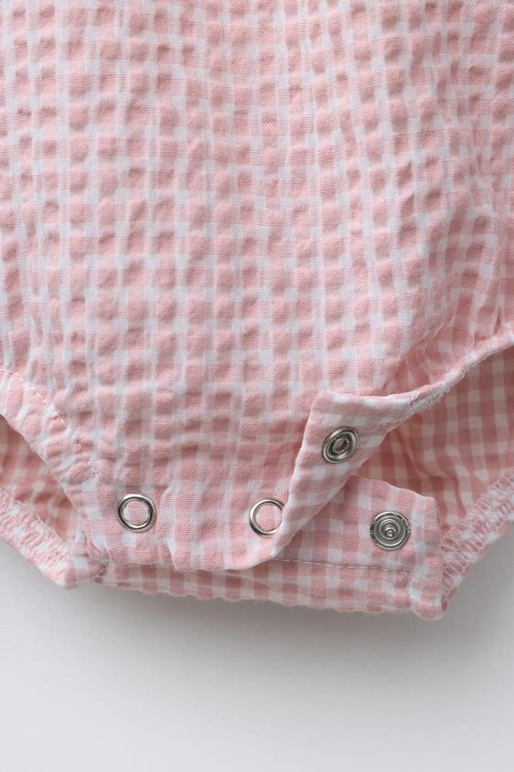 ZARA БОДИ С ВЫШИВКОЙ В КЛЕТКУ ВИШИ, РОЗОВЫЙ