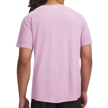 Мужская теннисная футболка Under Armour Tech Textured Short Sleeve - pink