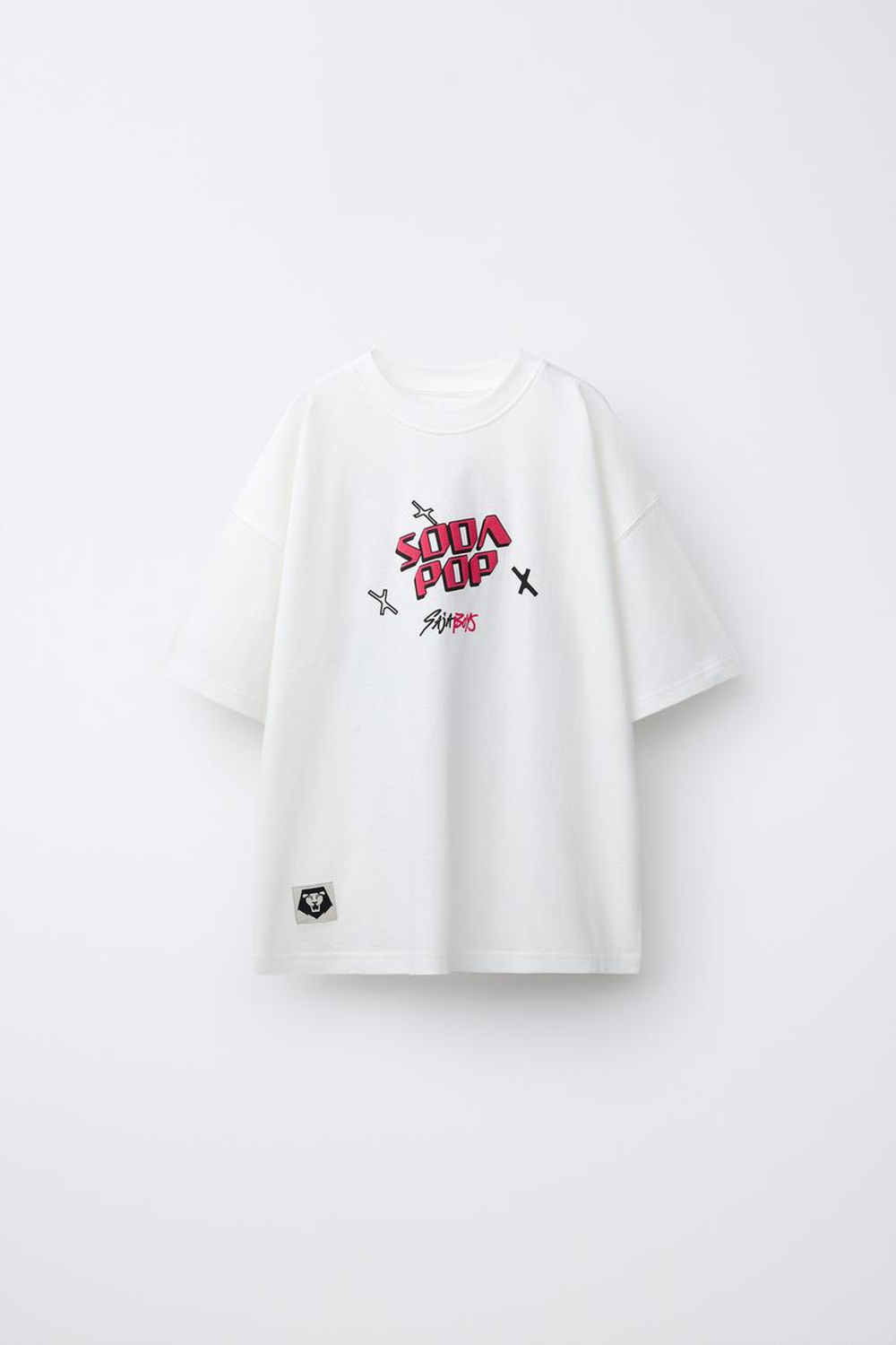 ZARA ФУТБОЛКА KPOP DEMON HUNTERS™ NETFLIX © С ПРИНТОМ, БЕЛЫЙ