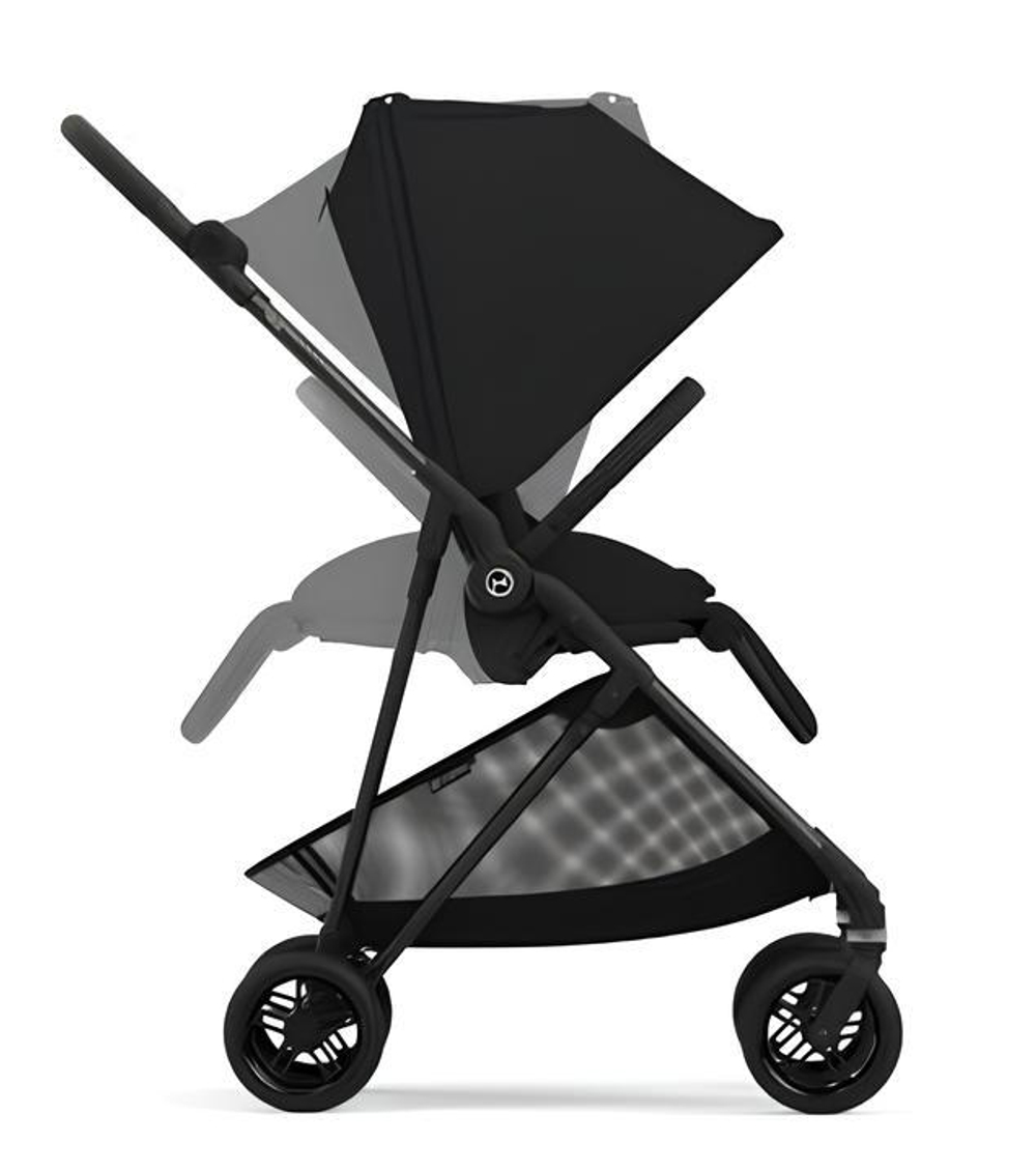 Прогулочная коляска Cybex Melio Carbon Magic Black с дождевиком