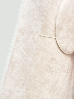 Шуба из шерсти мериноса чебурашка, белая, SilverFox