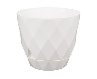 Горшок для цветов Idiland с поддоном Laurel, 1,3 л, d 14,5 см, h 12,5 см, цвет белый (221610829/01)