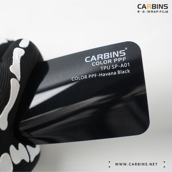 Веер образцов полиуретановой цветной пленки Carbins Color PPF