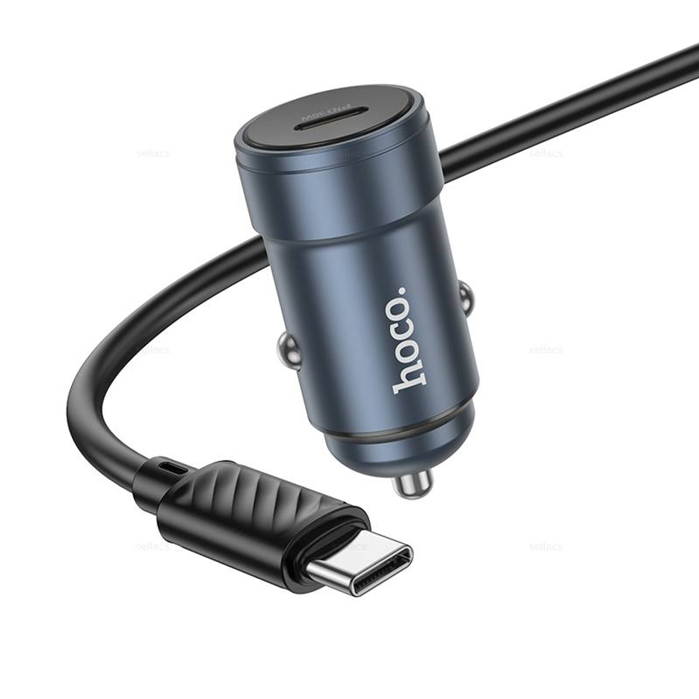 Автомобильное зарядное устройство для Type-C Hoco Z57 PD30W (metal grey)