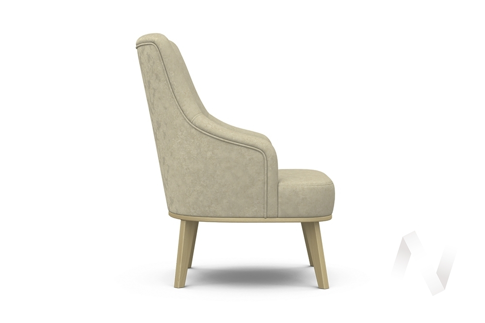 Кресло отдыха Комфорт-5 высокая спинка (бесцветный лак/PLUSH CREAM)