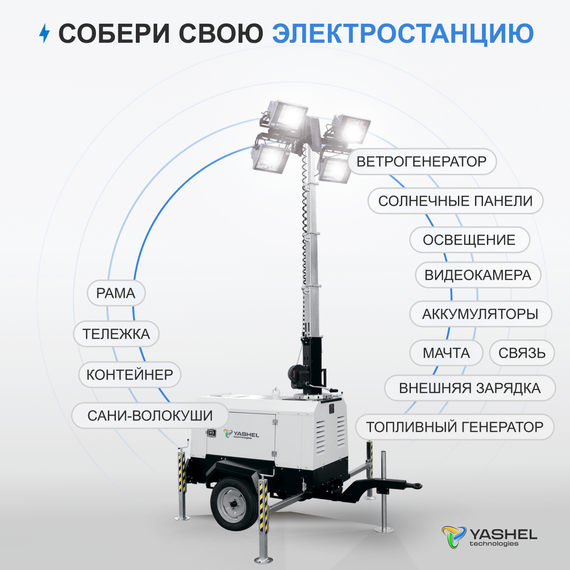 Передвижная мачта освещения, YASHEL Technologies Передвижная мачта освещения, фото №973076550