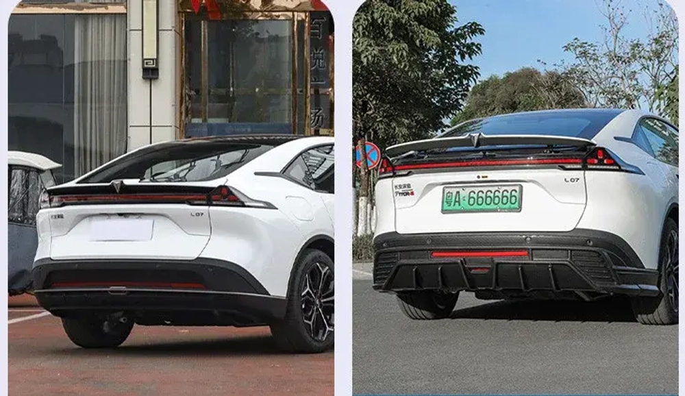 Обвес Changan Deepal S07 215 Shenlan 2024+ Дипал Шеньлан С губа бампера боковые юбки задний диффузор спойлер