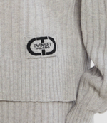 Хлопковый свитер TWINSET - серый(232TP3202)