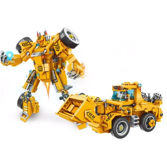 Конструктор minGDi Бульдозер (2 в 1), 485 деталей, 1 минифигурка