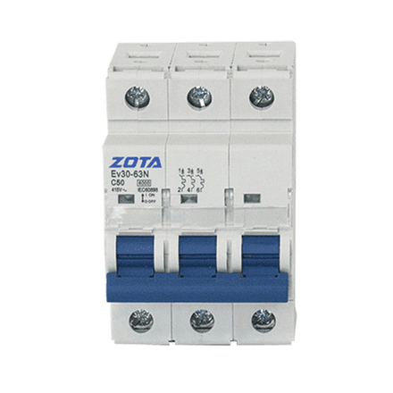 Автоматический выключатель ZOTA Ev30-63N 3P 6kA 50A C / ЗОТА (CB3422503650)