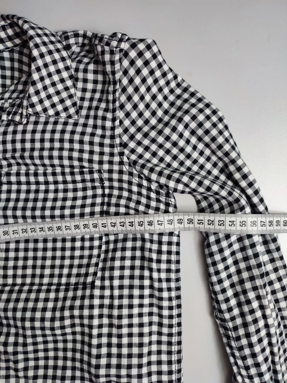 Рубашка H&M в клетку стильная 44 размер