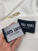 Бирка Миу чёрная 71х51 мм