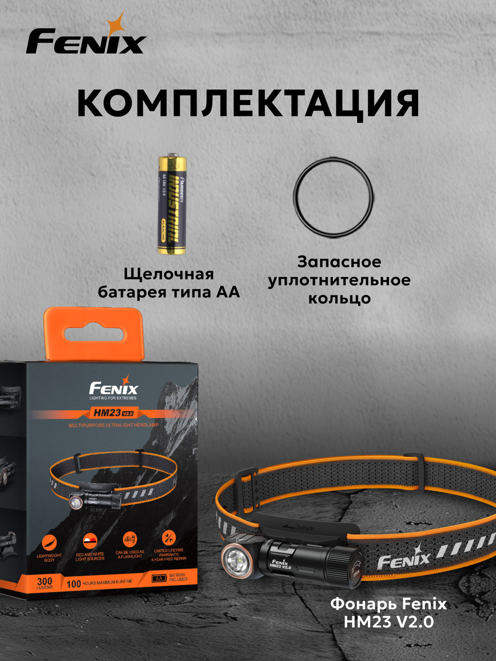 Налобный фонарь тактический Fenix HM23 V2.0