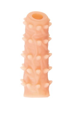 Насадка реалистичная KOKOS NUDE SLEEVE с дополнительной стимуляцией, TPE, телесная, 10 см