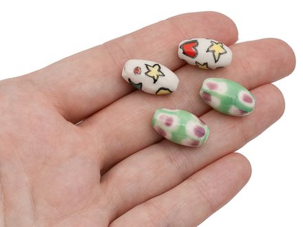 Бусина "Бочонок" 17мм, керамика