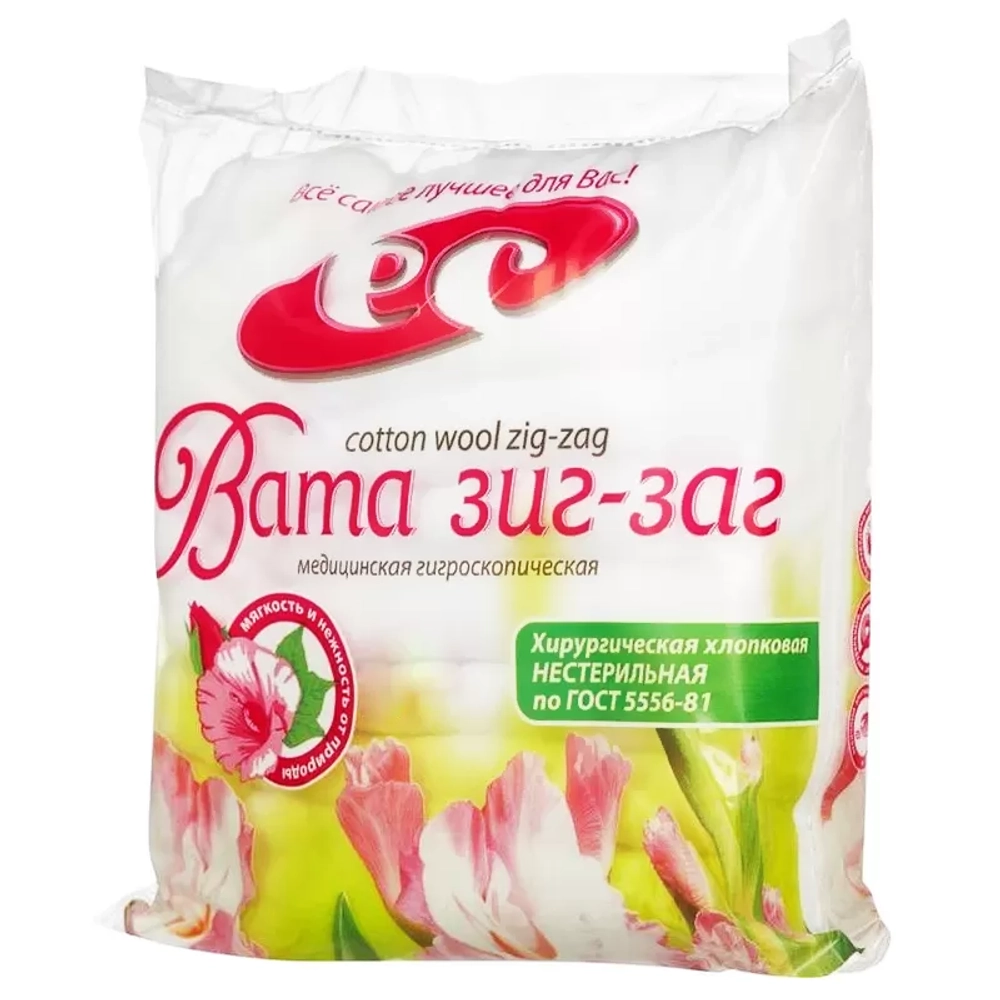 Вата нестерильная хирургическая Зиг-Заг 200 г