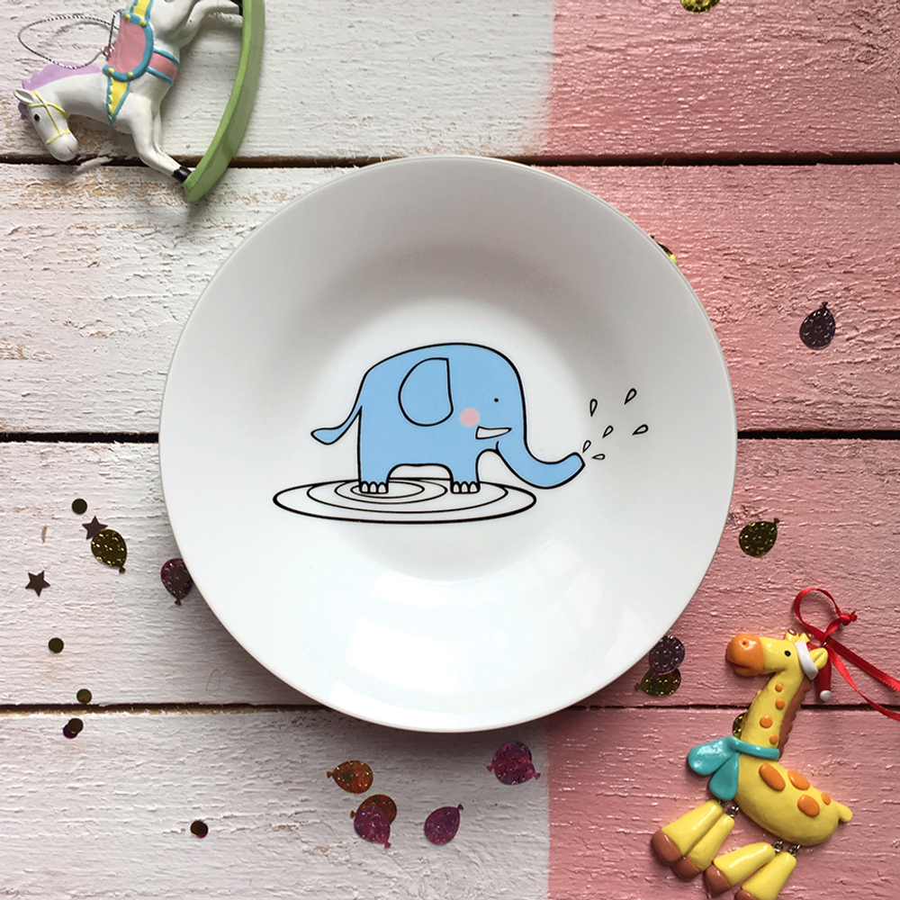 Тарелка глубокая «Слон Бубон» 20 см фарфор