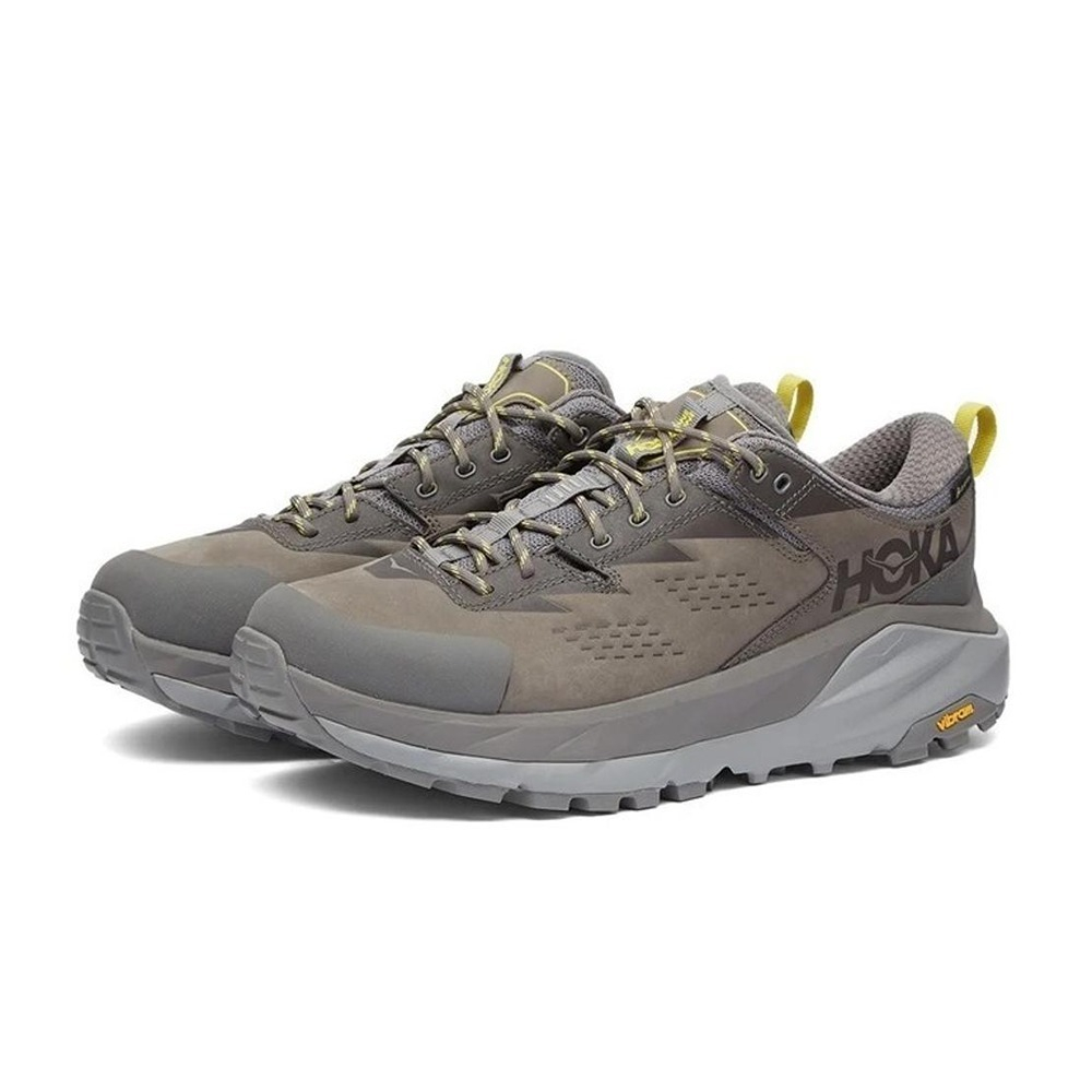 Кроссовки мужские HOKA M KAHA LOW GTX  Charcoal Gray / Green Sheen