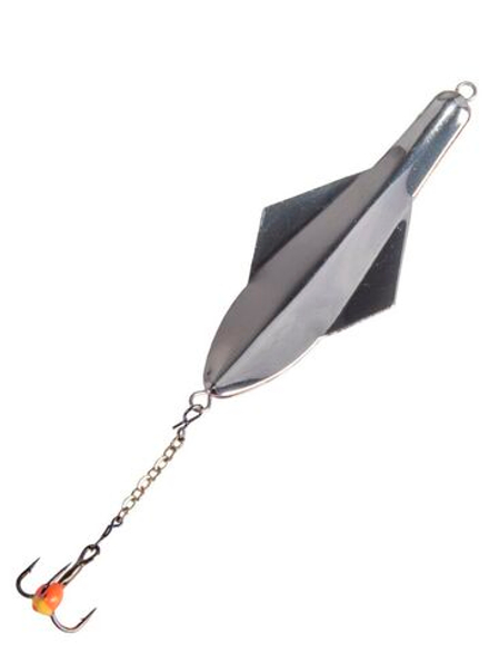 Блесна вертикальная зимняя Lucky John GLIDER с цепочкой и тройником 10.0г CS блистер