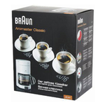 Кофеварка капельная BRAUN KF47/1, 1000 Вт, объем 1,3 л, автоотключение, белая