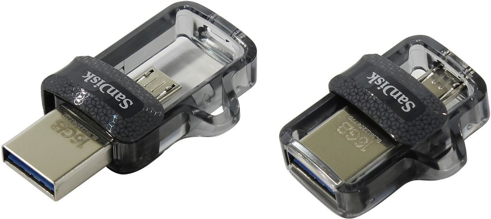 USB флеш-накопитель SANDISK 16Gb Ultra Dual drive черный