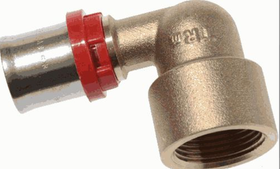 Фитинг пресс для металлопластиковой трубы Угол 16 x 1/2" Внутренняя резьба TeRma 02526