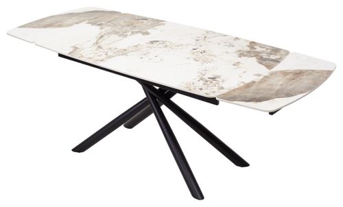 Стол RIVOLI 140 GLOSS LUXURY PANDORA SOLID CERAMIC / BLACK