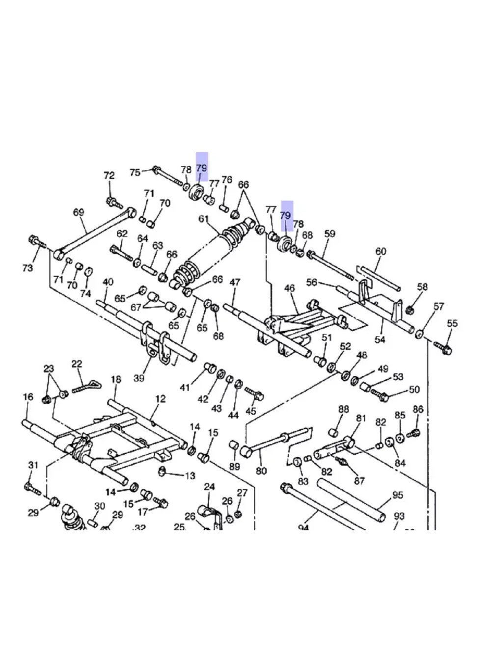 Ролик трака Yamaha VK540/VK10 8AC473101000