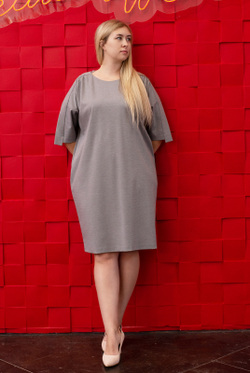 Платье женское 3401АП, серый #47С053401АП