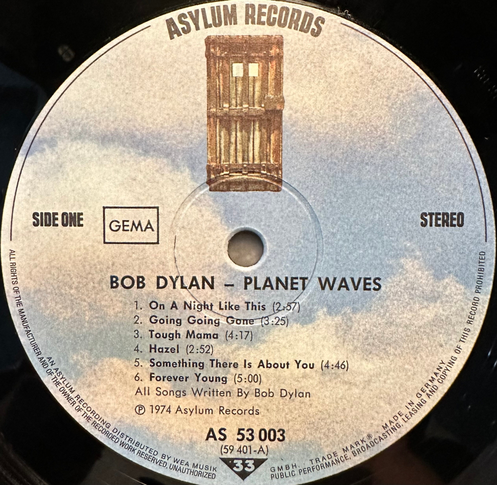 Bob Dylan - Planet Waves (Германия 1974г.)