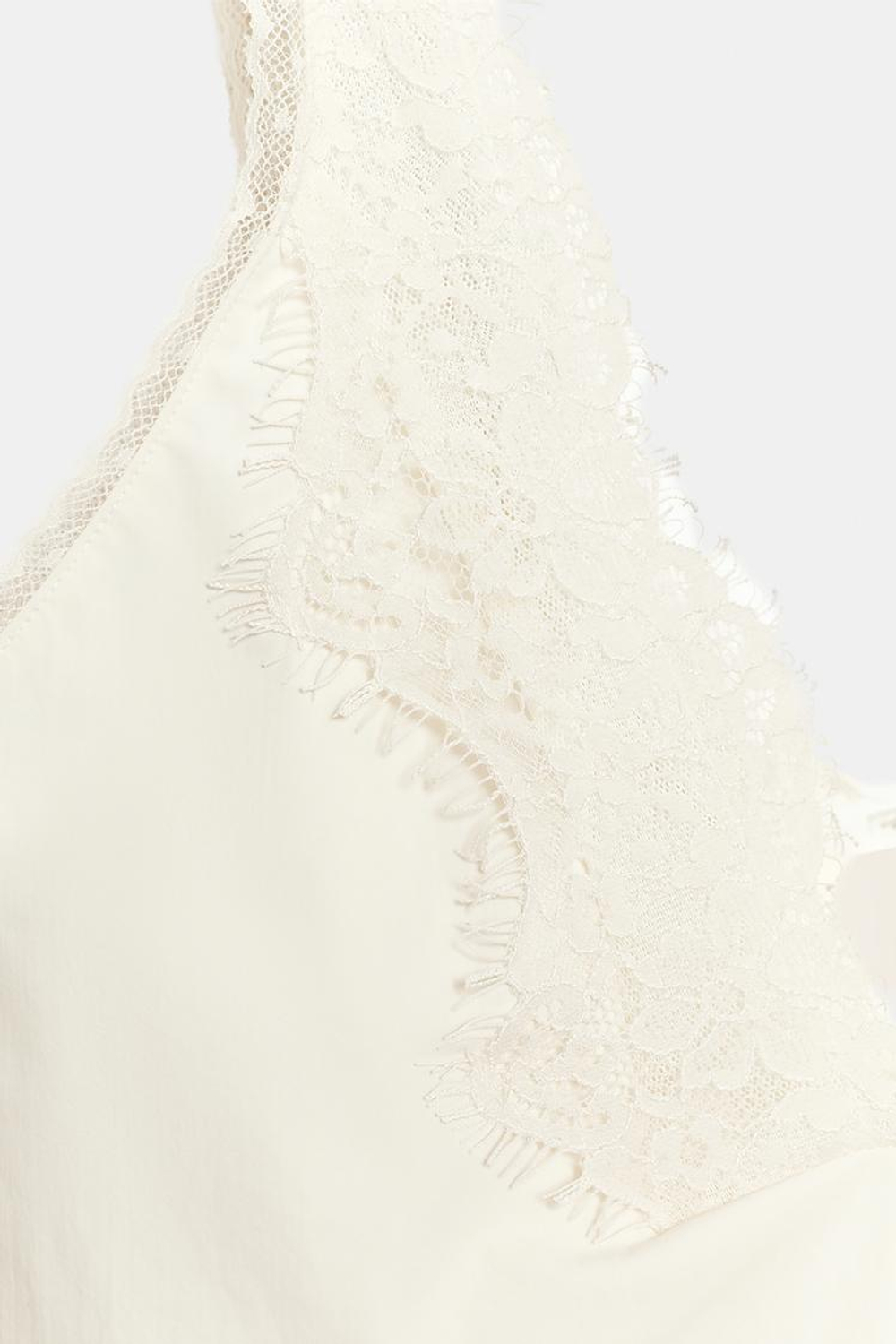 ZARA ТОП В БЕЛЬЕВОМ СТИЛЕ, ЭКРЮ