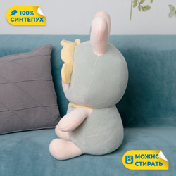Мягкая игрушка Заяц KiDWoW для девочек и мальчиков, большой пушистый велюровый зайчик для новорожденных