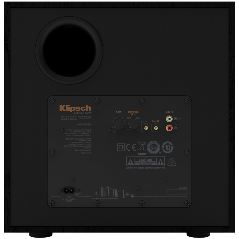 Klipsch Reference R-101SW 10-Inch Subwoofer, Black
