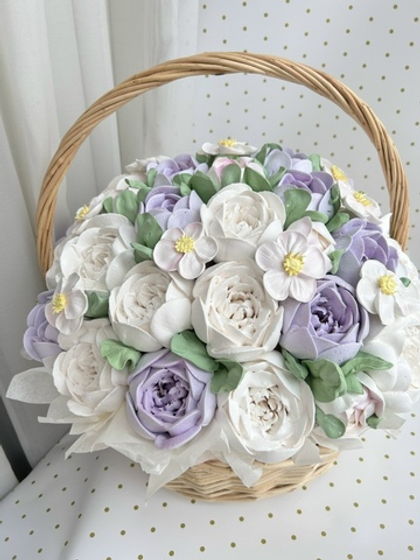 Корзина «Пионы» 35 см